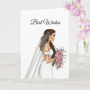 Best Wishes Simple Wedding Bride Card