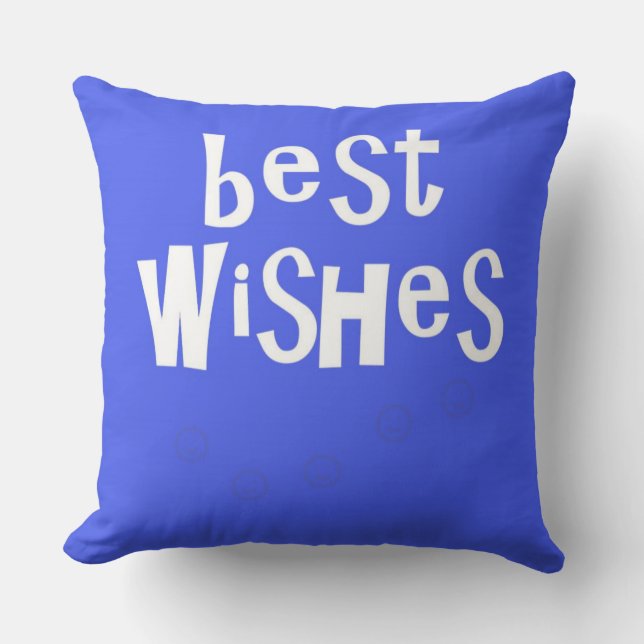 best wishes text art cushion (Front)