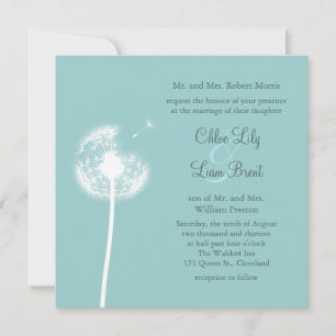 Best Wishes! Wedding Invitation (turquoise)
