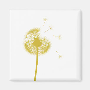 Best Wishes Yellow Dandelion Magnet