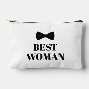 best woman black tie bow wedding stylish accessory pouch