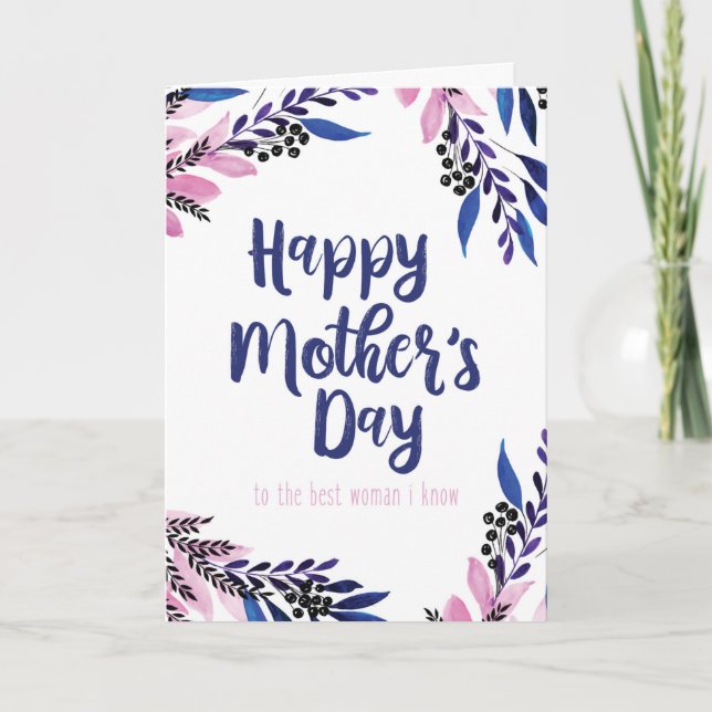 Best Woman I Know Mother's Day Card (Front)
