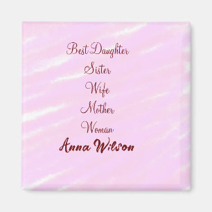 Best woman mum wife daughter add name text female magnet