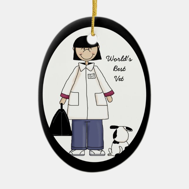 Best Woman Veterinarian Ornament (Front)