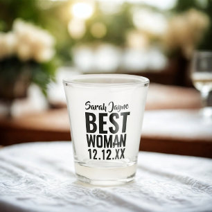Best Woman Wedding Party Favour Shot Glass
