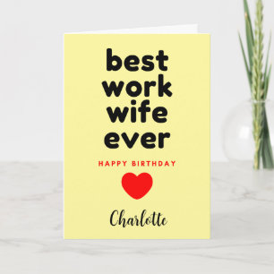 Best Work Wife Birthday Card
