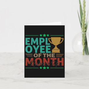 Best Worker Employee Of The Month Runner Up Office Card