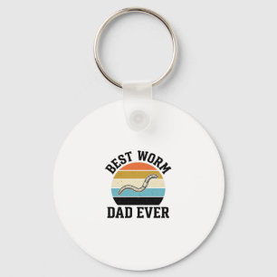 Best Worm Dad Ever Vintage Worm Shirt Design_1 Key Ring