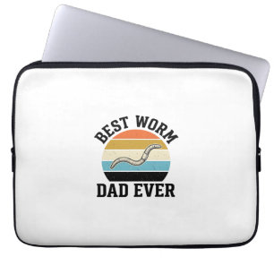 Best Worm Dad Ever Vintage Worm Shirt Design_1 Laptop Sleeve