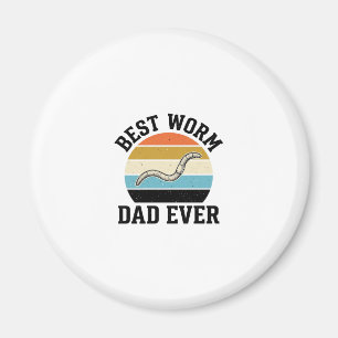 Best Worm Dad Ever Vintage Worm Shirt Design_1 Magnet