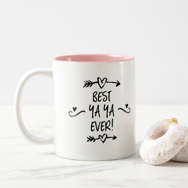 Best YaYa Ever Two-Tone Coffee Mug (With Donut)