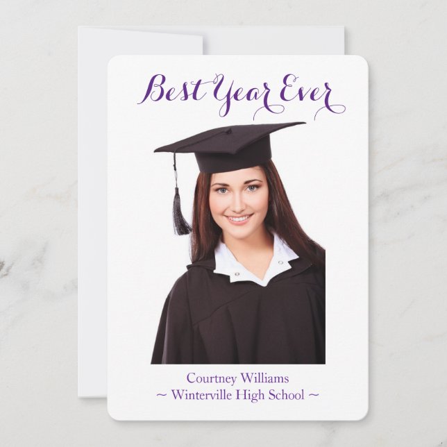 Best Year Ever Graduation Photo Announcement (Front)