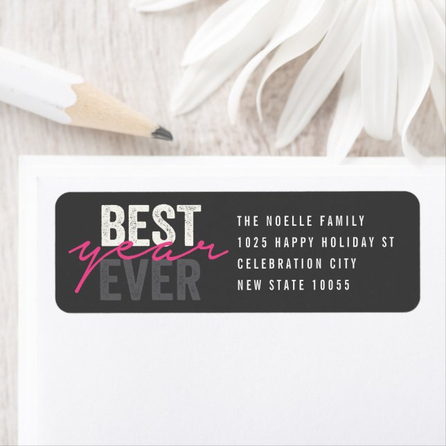 Best Year Ever Handwriting Script Modern Address (Insitu)