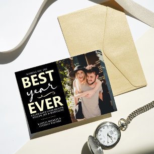 Best Year Ever Happy New Year Photo Real Foil Holiday Card