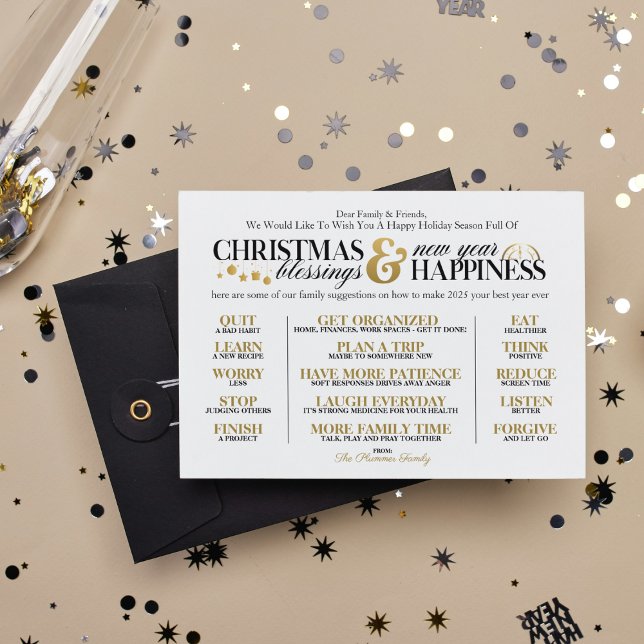 Best Year Ever Holiday and New Year's Card (Give friends and family some friendly advice with this fun holiday card. Your sure to get smile)