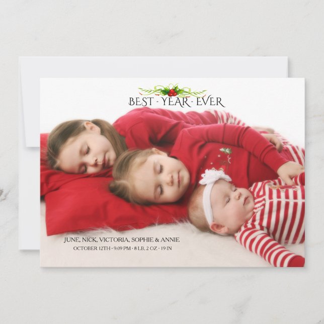 Best Year Ever Holiday Photo Card (Front)
