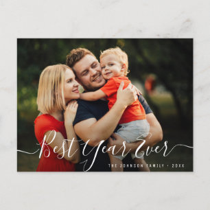 BEST YEAR EVER   nice script Happy New Year Postcard