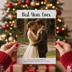 Best Year Ever Playful Holiday Couple Card