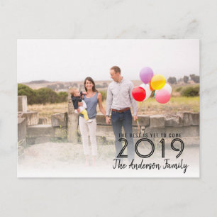 Best Yet to Come 2019 Happy New Year Script Photo Postcard