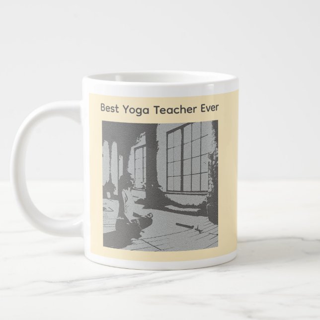 Best Yoga Teacher Ever Large Coffee Mug (Left)