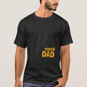 Best Yorkie Dad Ever Retro Yorkshire Terrier  Dog T-Shirt