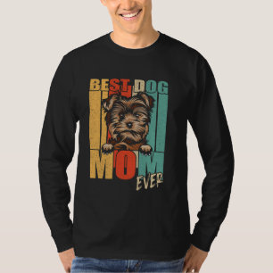 Best Yorkie Dog Mum Ever Retro Yorkshire Terrier M T-Shirt