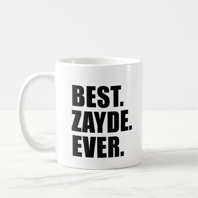 Best Zayde Ever Jewish Grandfather Coffee Mug (Left)