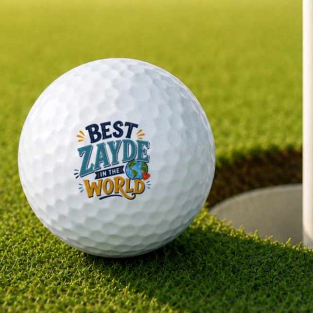 Best Zayde in the World Golf Ball (Creator Uploaded)