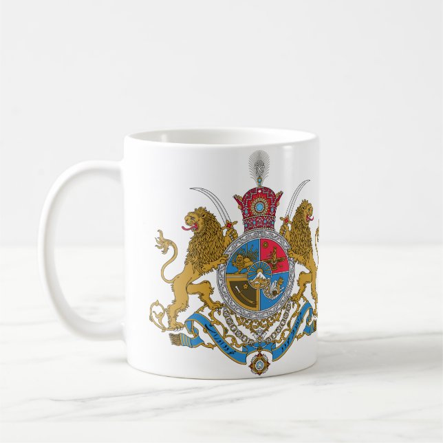 Bestand Imperial Coat Of Arms Of Iran Coffee Mug (Left)