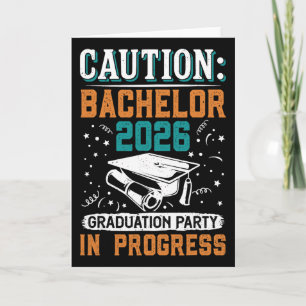 Bestanden Caution Chelor 2026 Graduation Party Gra Card
