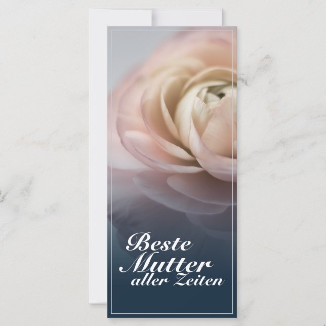 Beste Mutter aller Zeiten mit großer rosa Rose (Front)