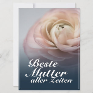 Beste Mutter aller Zeiten mit großer rosa Rose
