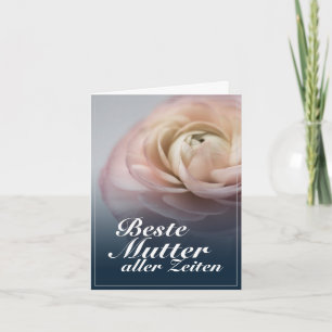 Beste Mutter aller Zeiten mit großer rosa Rose Card