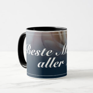 Beste Mutter aller Zeiten mit großer rosa Rose Mug