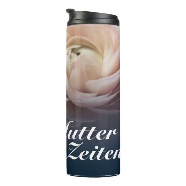 Beste Mutter aller Zeiten mit großer rosa Rose Thermal Tumbler (Rotated Right)