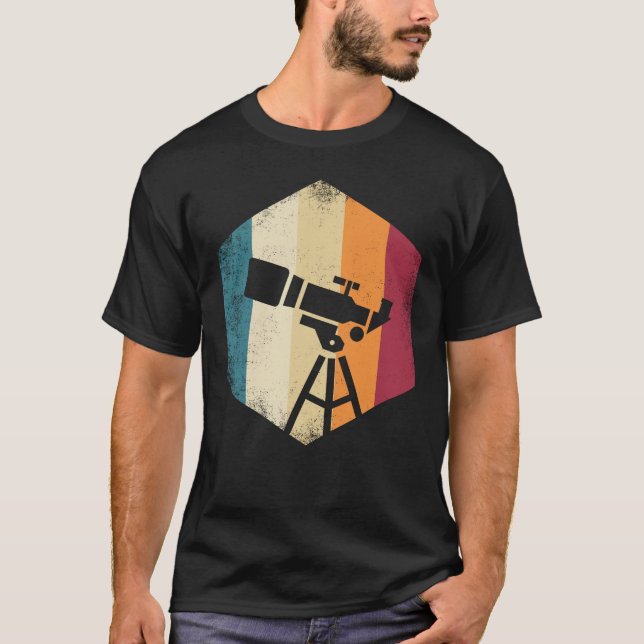 Besteever Cool Planets Science Lover Telescope Ast T-Shirt (Front)