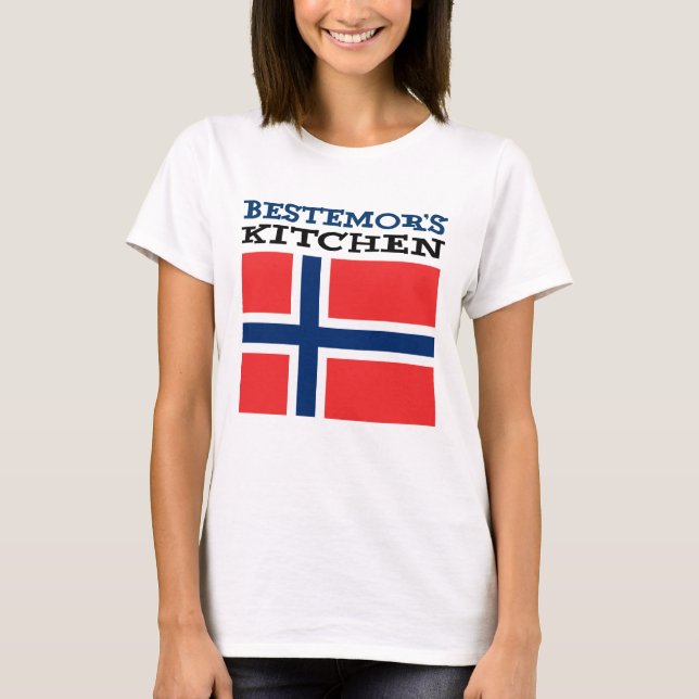 Bestemor's Kitchen Norwegian Grandmother T-Shirt (Front)