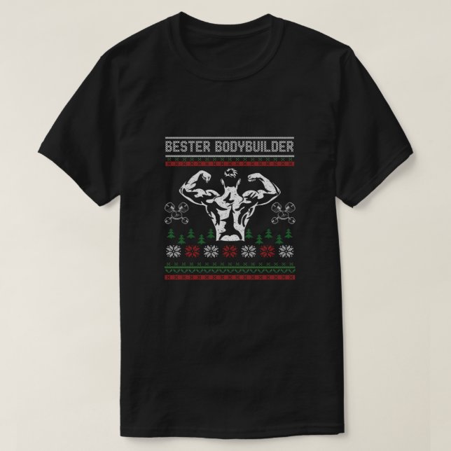 Bester Bodybuilder Ugly Sweater Christmas Sports G (Design Front)