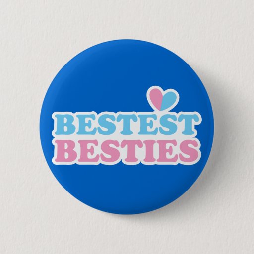 Image of BESTEST BESTIES with cute hearts BFF best friends 6 Cm Round Badge