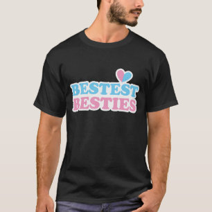 BESTEST BESTIES with cute hearts BFF best friends T-Shirt