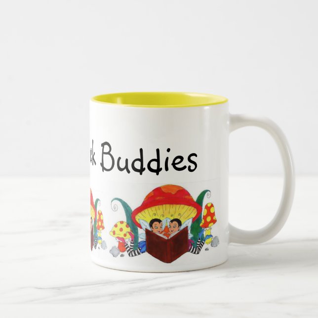 Bestest Book Buddies Ever! Two-Tone Coffee Mug (Right)