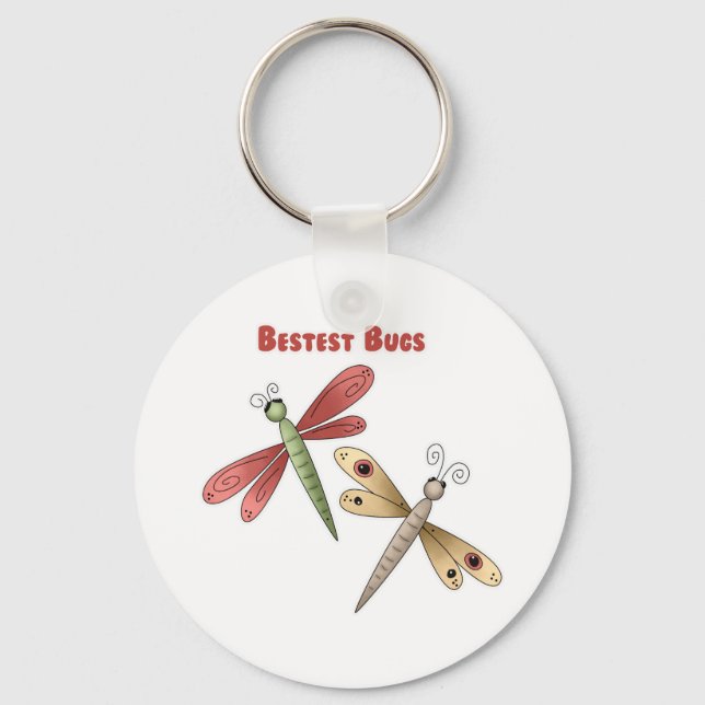 Bestest Bugs (dragonflies) Key Ring (Front)