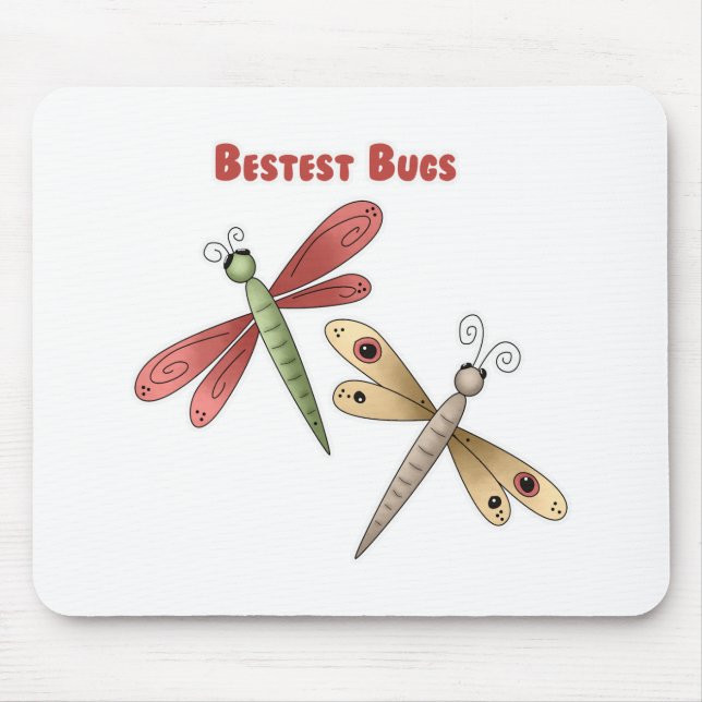 Bestest Bugs (dragonflies) Mouse Mat (Front)