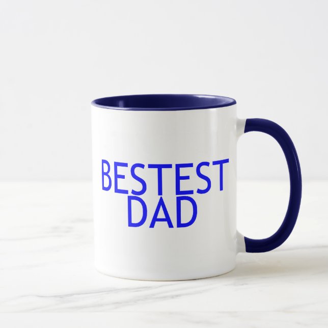 Bestest Dad Blue Mug (Right)