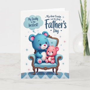 Bestest Daddy Teddy Bear Card