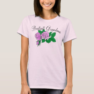 Bestest Grandma with Roses T-Shirt