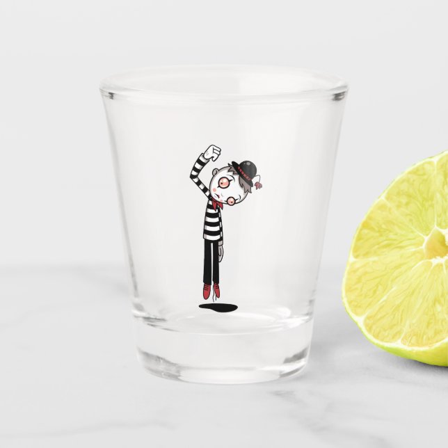 Bestest Mime Ever Shot Glass (Front)