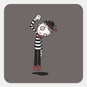 Bestest Mime Ever Square Sticker