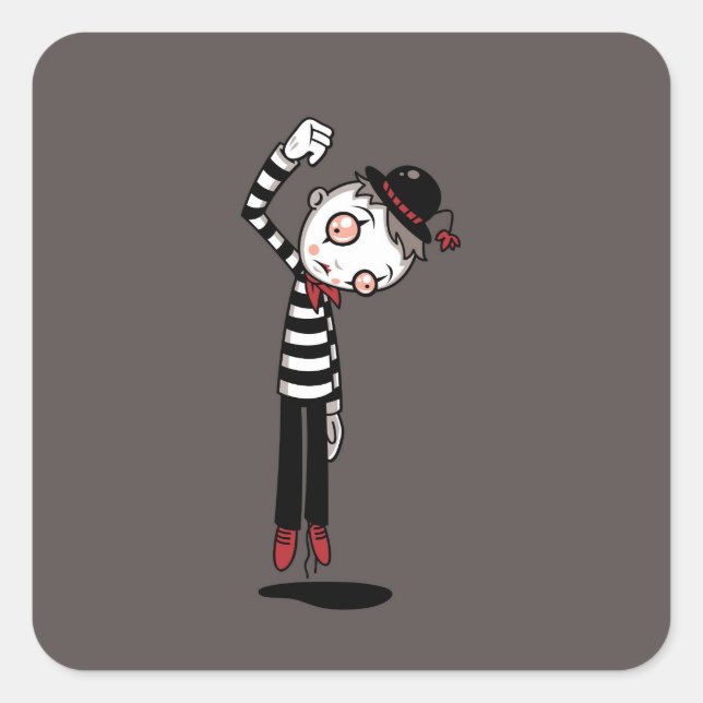 Bestest Mime Ever Square Sticker (Front)