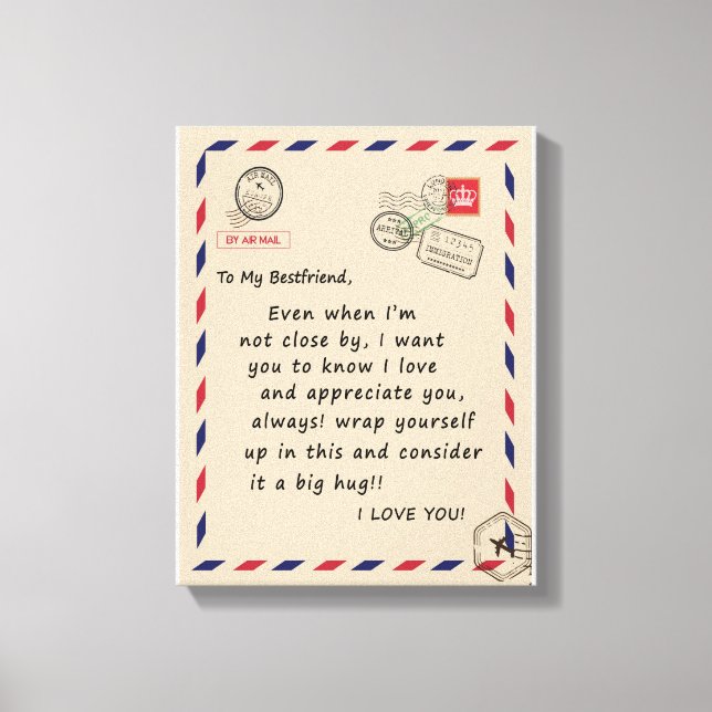 Bestfriend Gift | To My Bestfriend I Love You Canvas Print (Front)